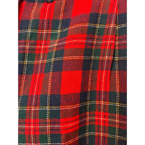 Pendleton Vintage Authentic Royal Stewart Tartan Red Plaid Pants Size 12 - Picture 3 of 7